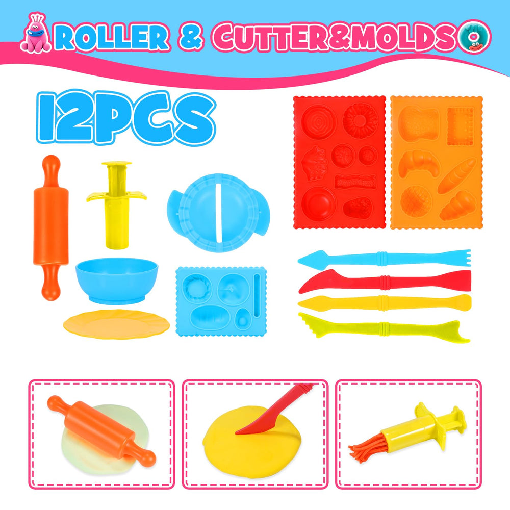 Toyze Playdough Tool Set animal molds for storytelling and imaginative play