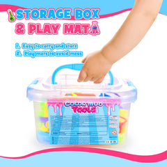 Toyze Playdough Tool Set dough mat for easy non-stick play surfaces