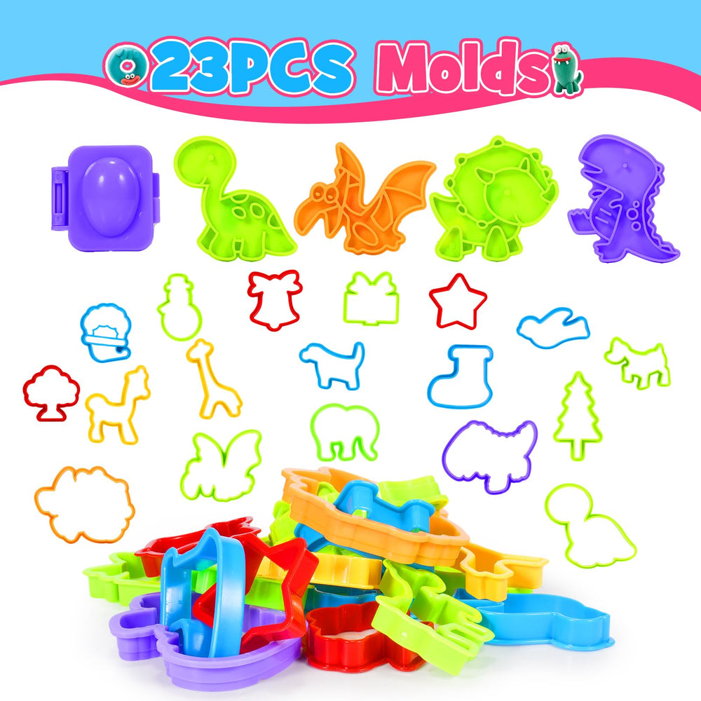 Toyze Playdough Tool Set shapes and cutters for early fine motor skills
