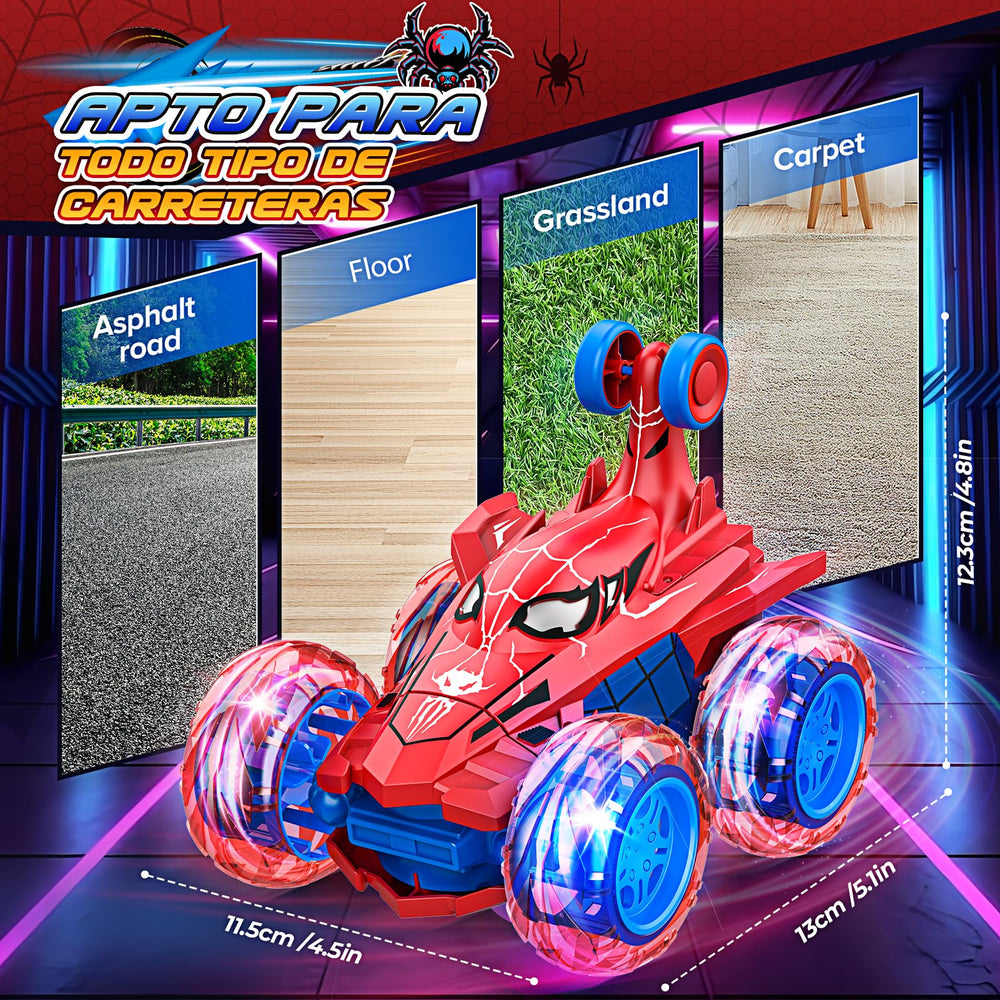 Toyze RC car wheel lights enhance night play and visibility for kids.