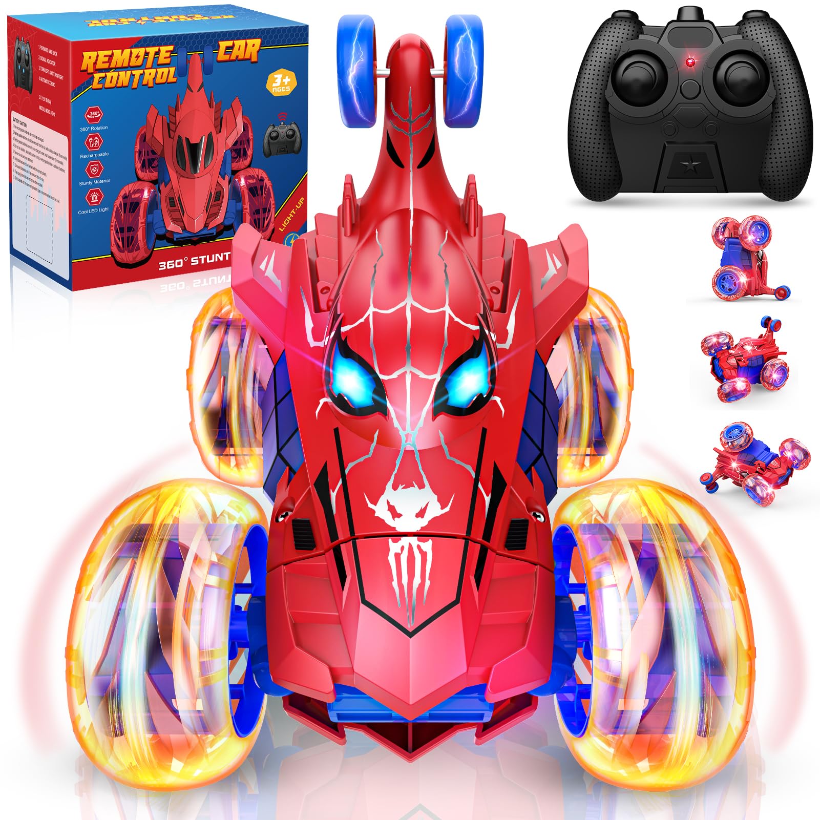 Toyze remote control car front view shows vibrant design for outdoor play.