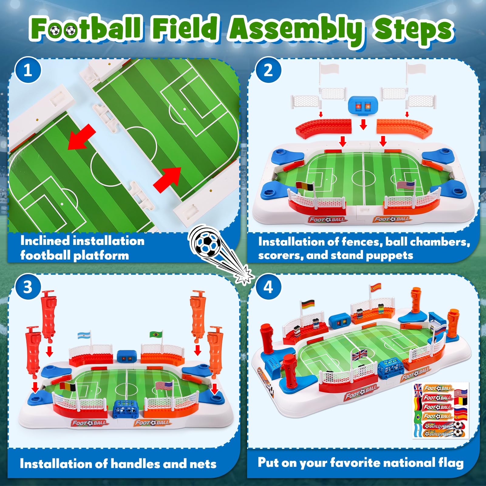 Toyze Soccer Board Game showing goalie and flippers in action.