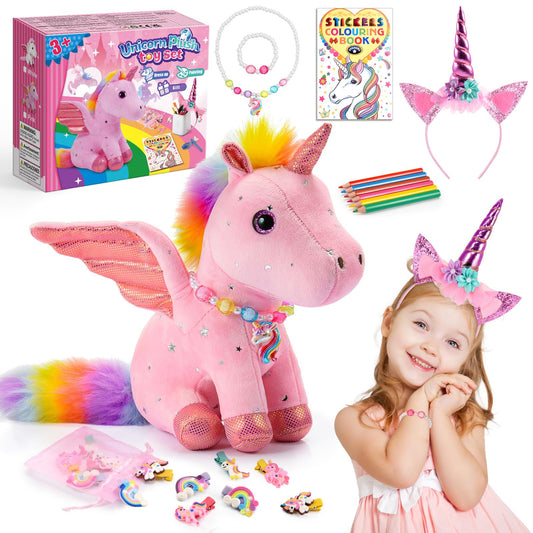 Toyze unicorn gift set plushie, ultra-soft cuddle buddy for playtime and bedtime