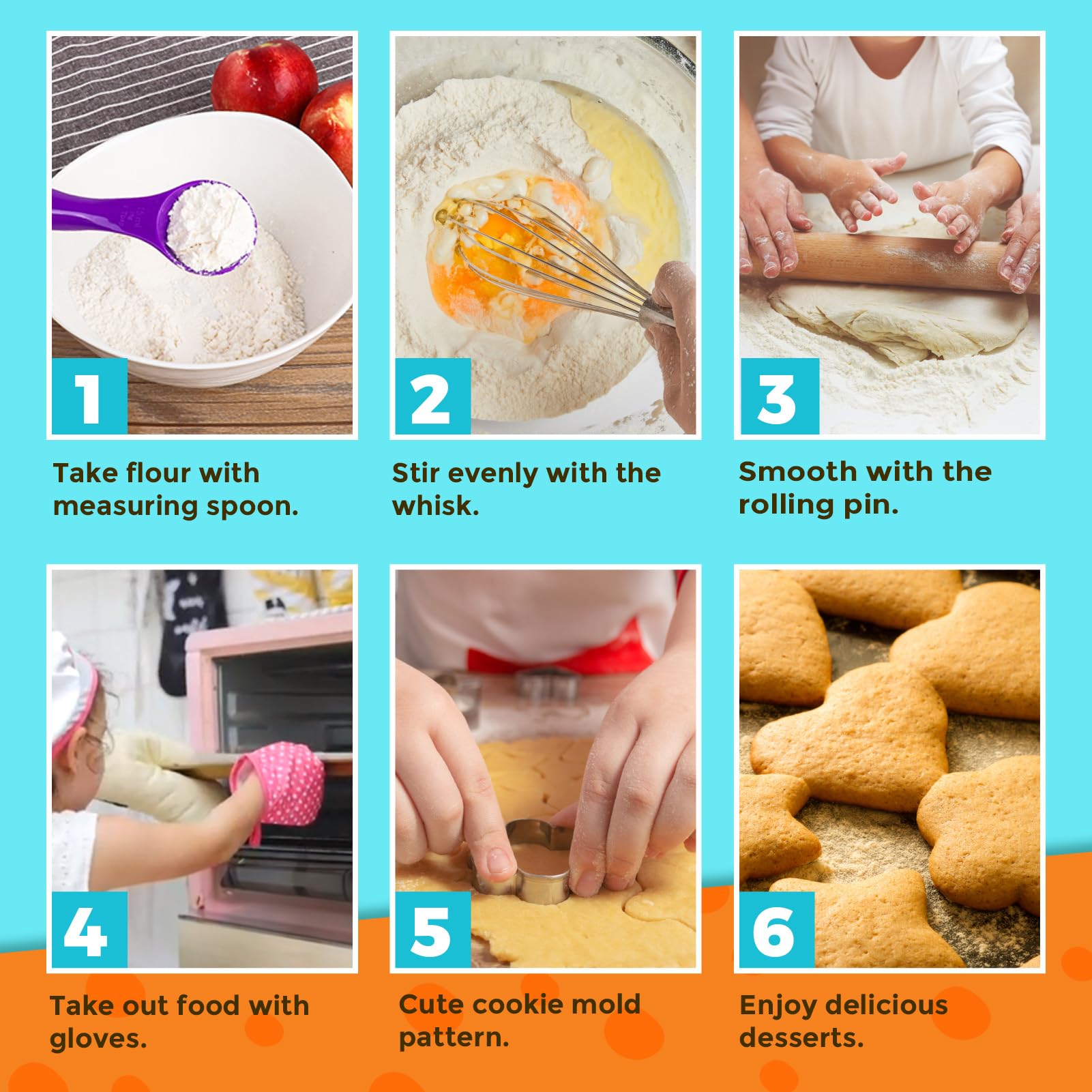 Toyze wooden spoon provides sturdy, kid-friendly stirring for young bakers.