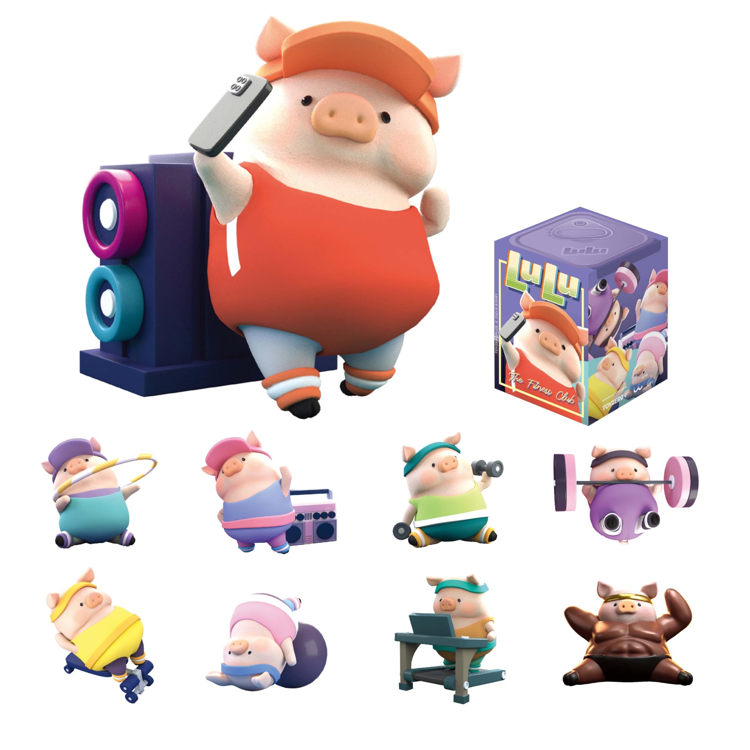TOYZERO+ Lulu piggy blind box figurine for desk display and collection.