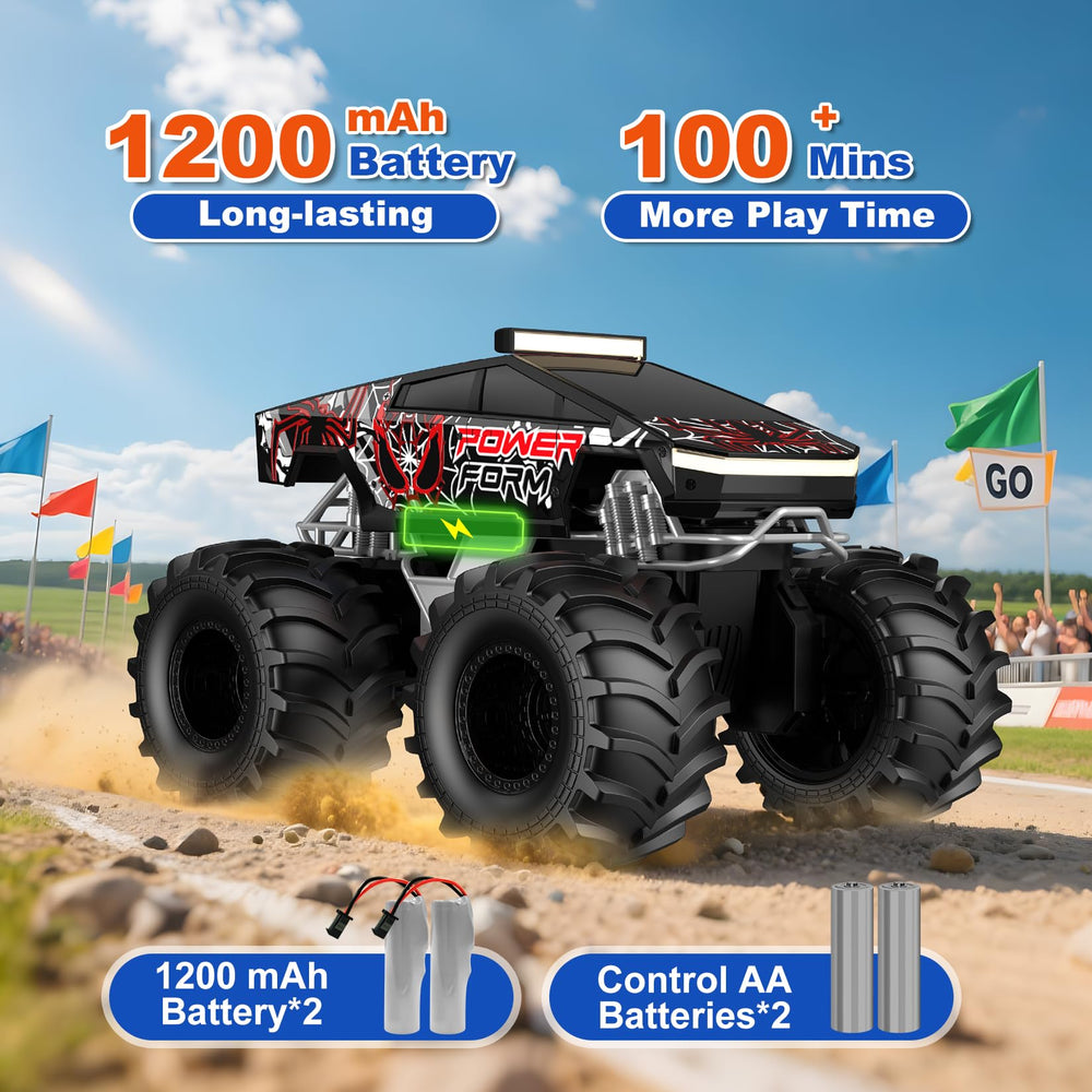 TOZDTO Amphibious RC Car LED lights in operation for dusk racing.