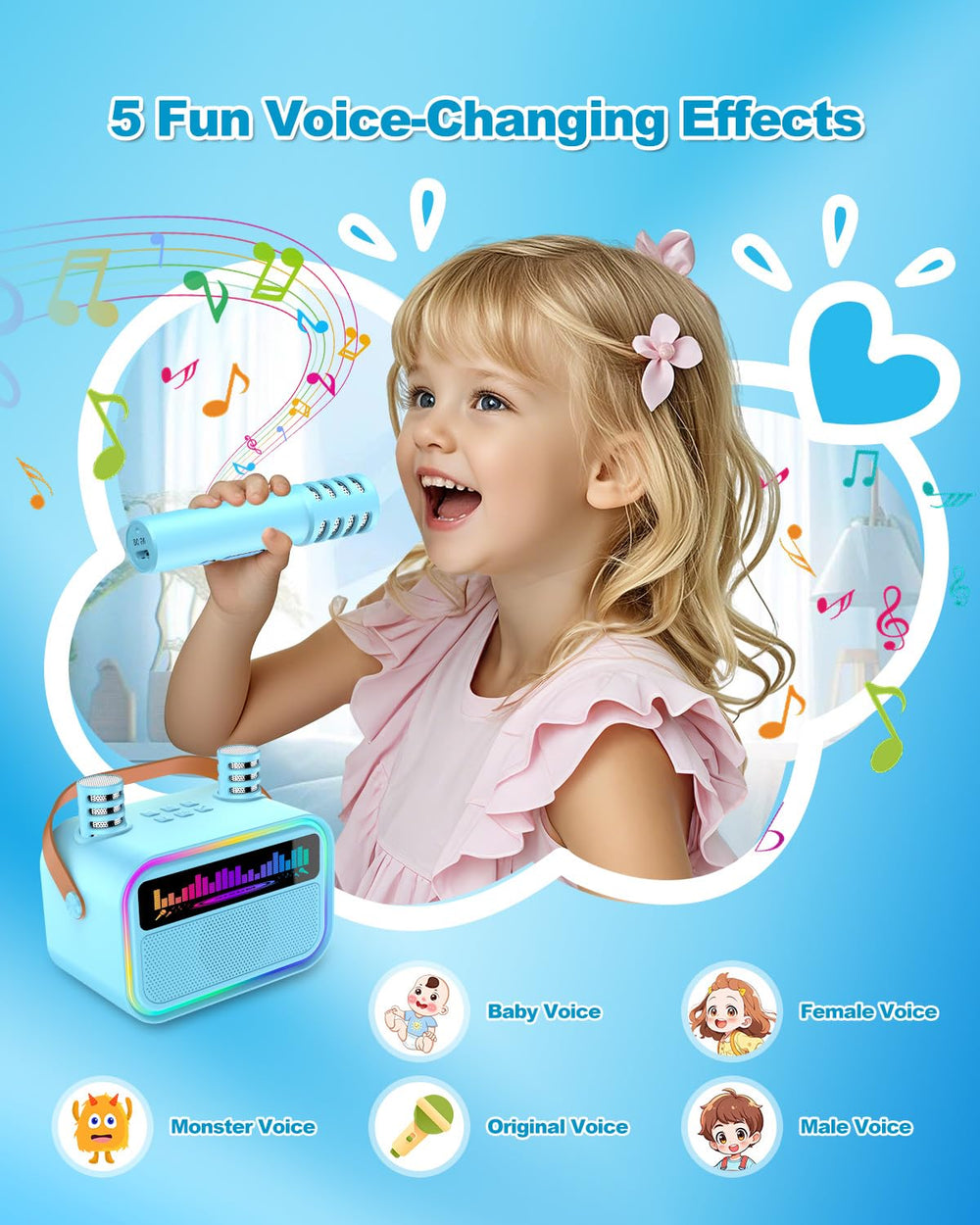 TOZDTO karaoke machine Bluetooth setup enables quick wireless streaming.
