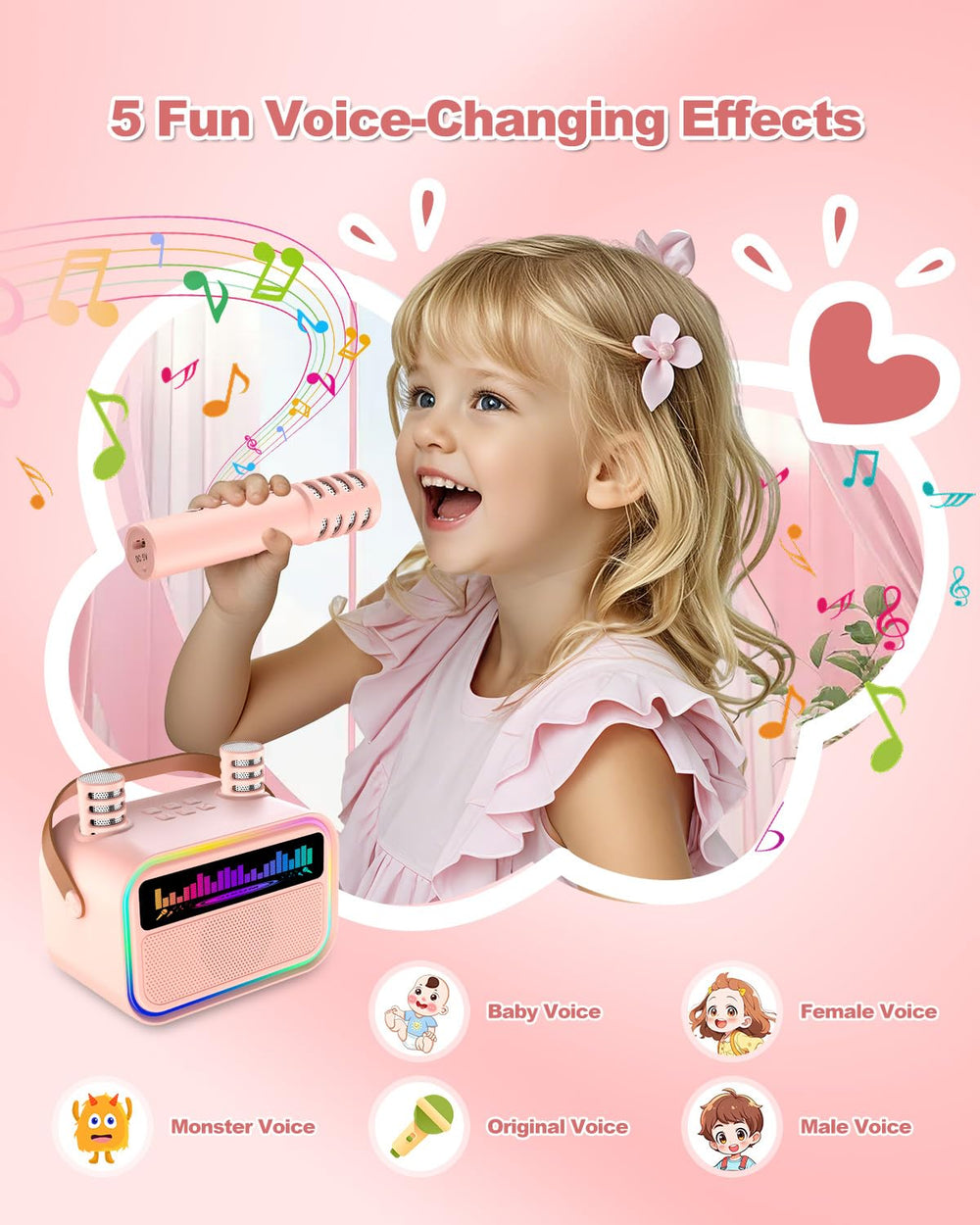 TOZDTO kids karaoke makes a perfect gift for ages 3-12.
