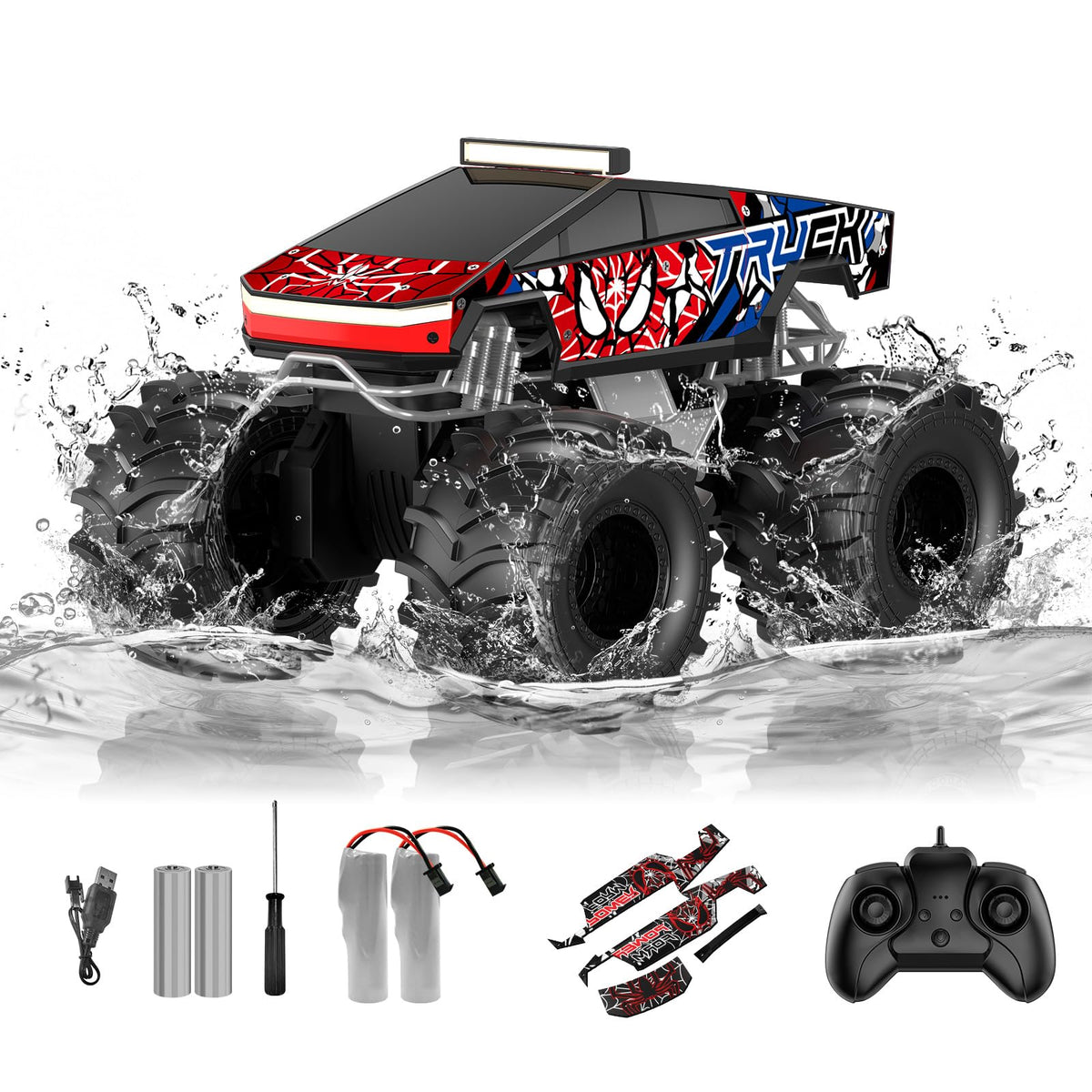 TOZDTO amphibious RC truck on land and water for versatile play