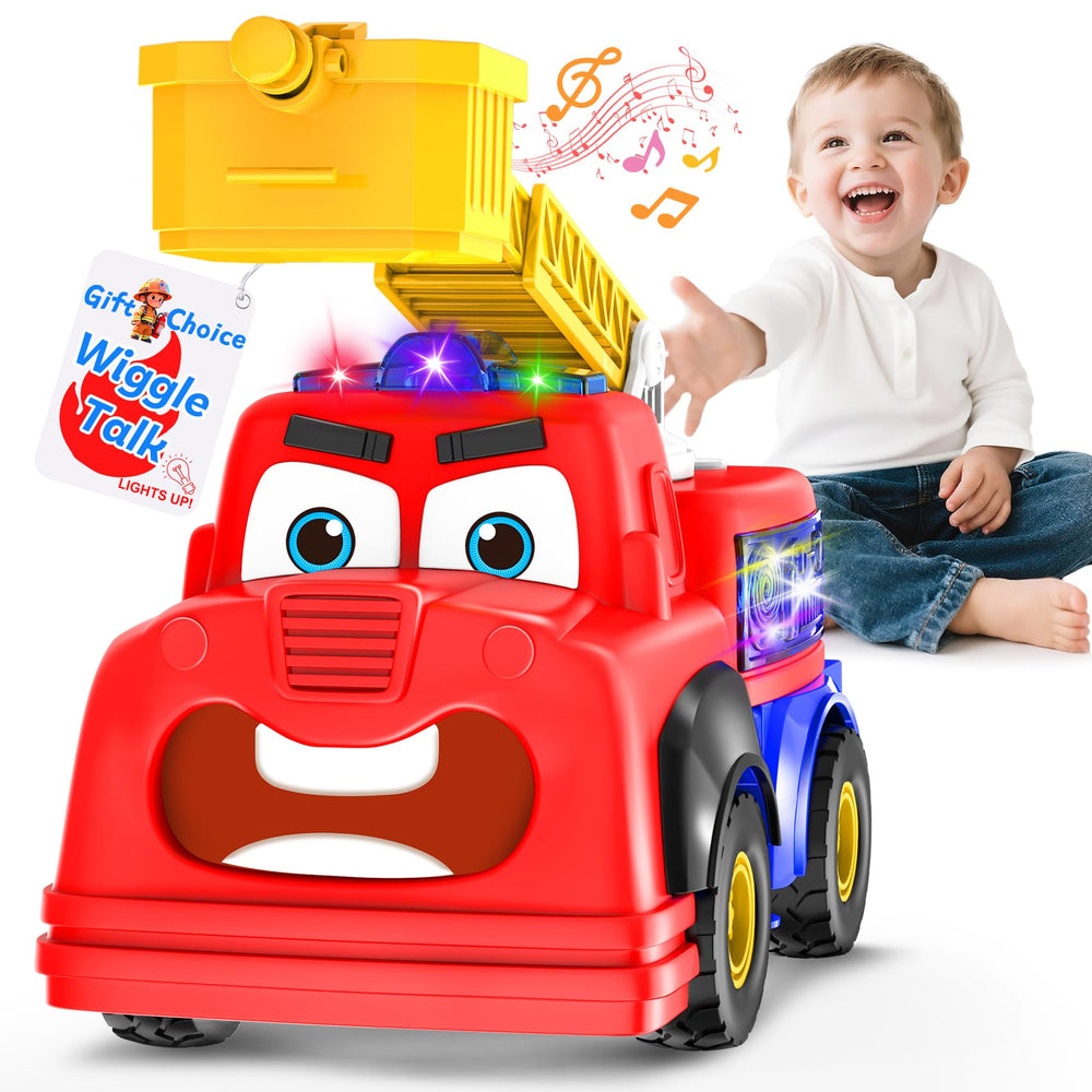 Tozkizm Talking Fire Truck mouth-moving action enhances early speech practice.