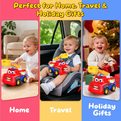 Tozkizm Talking Fire Truck travel-friendly design makes playtime easy on trips.