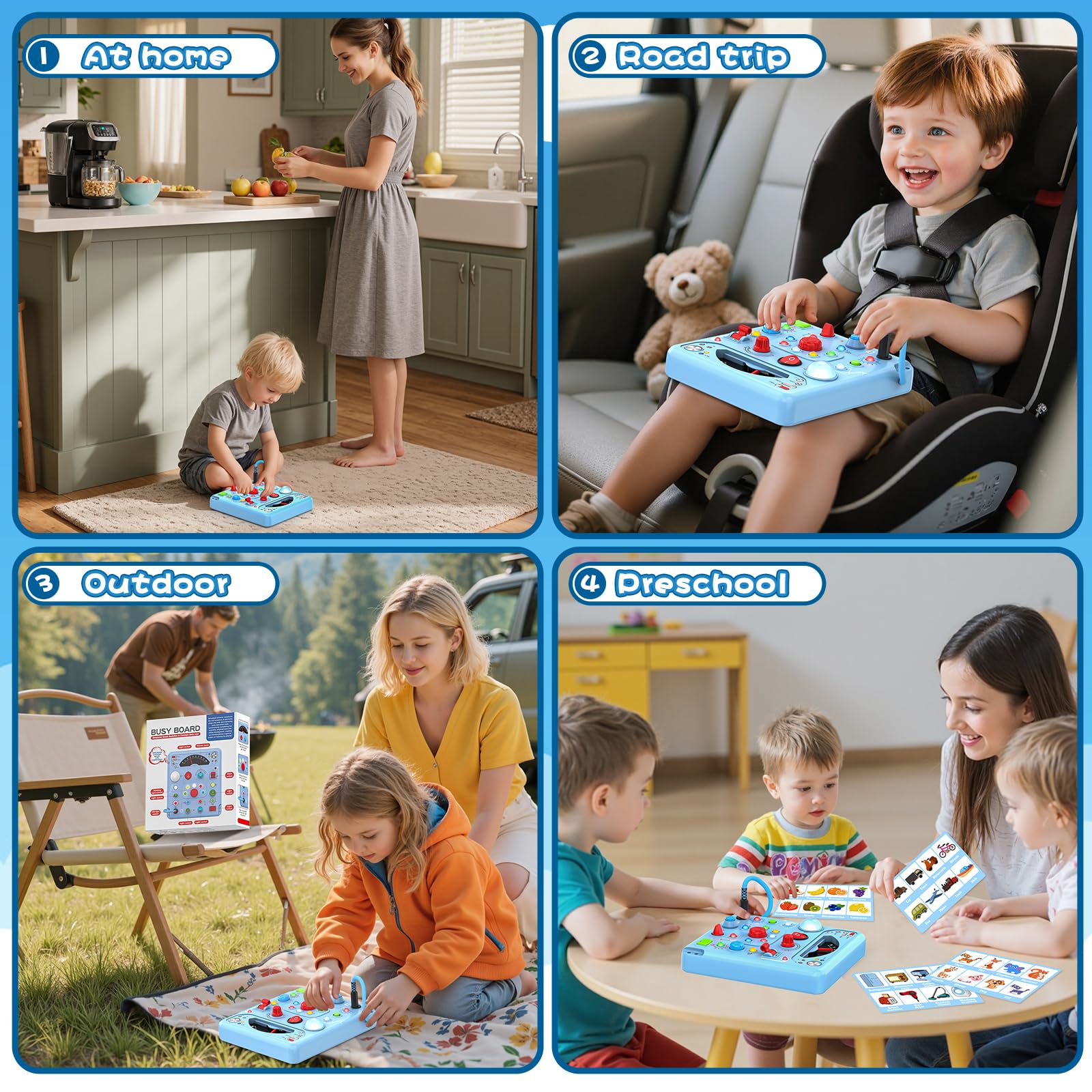 Tozuoup Busy Board-batteries-screwdriver simplifies setup for parents