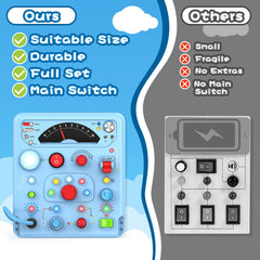 Tozuoup Busy Board-rotating-pointer invites precise finger control during activities