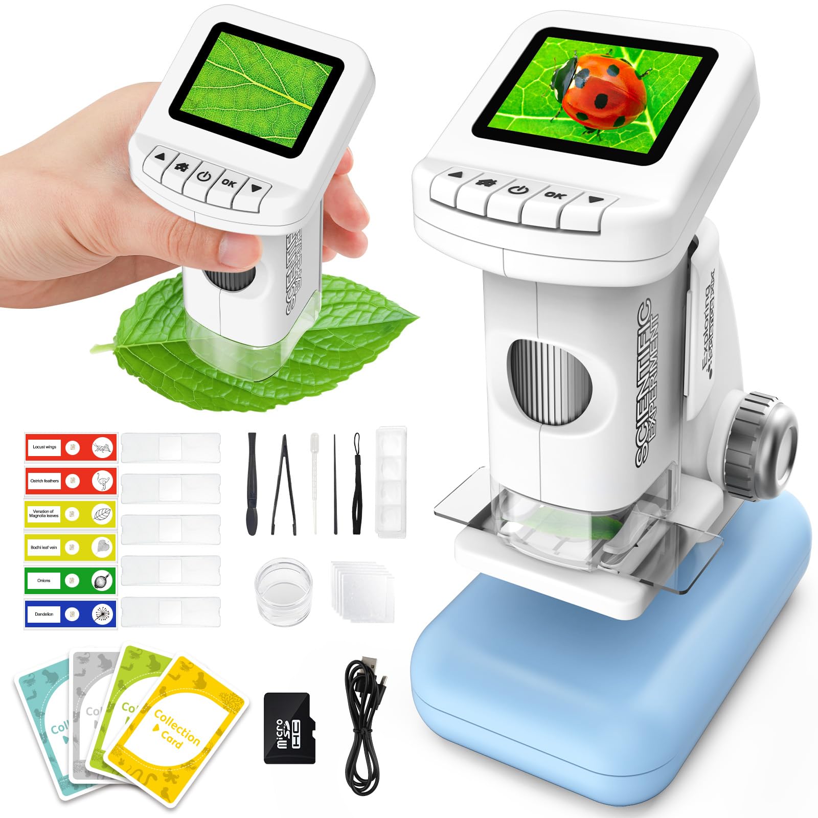 Tozuoup kids microscope 1200x magnification for detailed specimen viewing.
