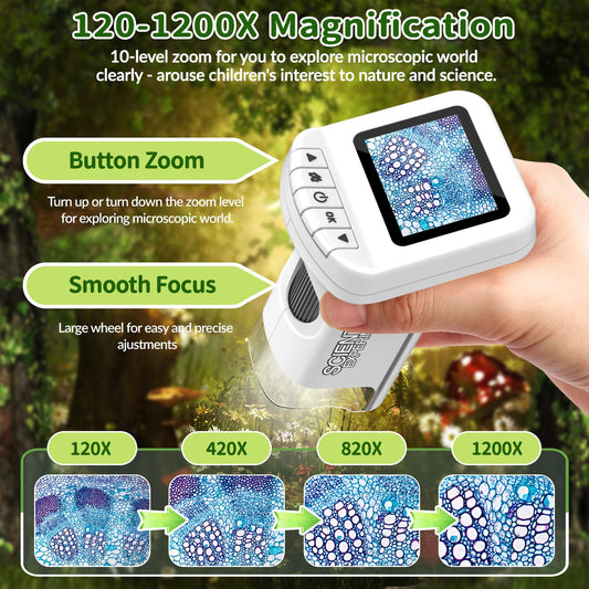 Tozuoup kids microscope photo-video storage lets you save discoveries easily.