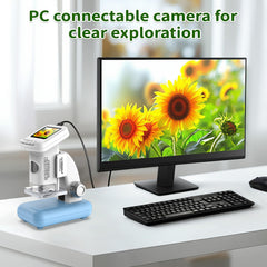 Tozuoup kids microscope portable design is easy to carry on trips.