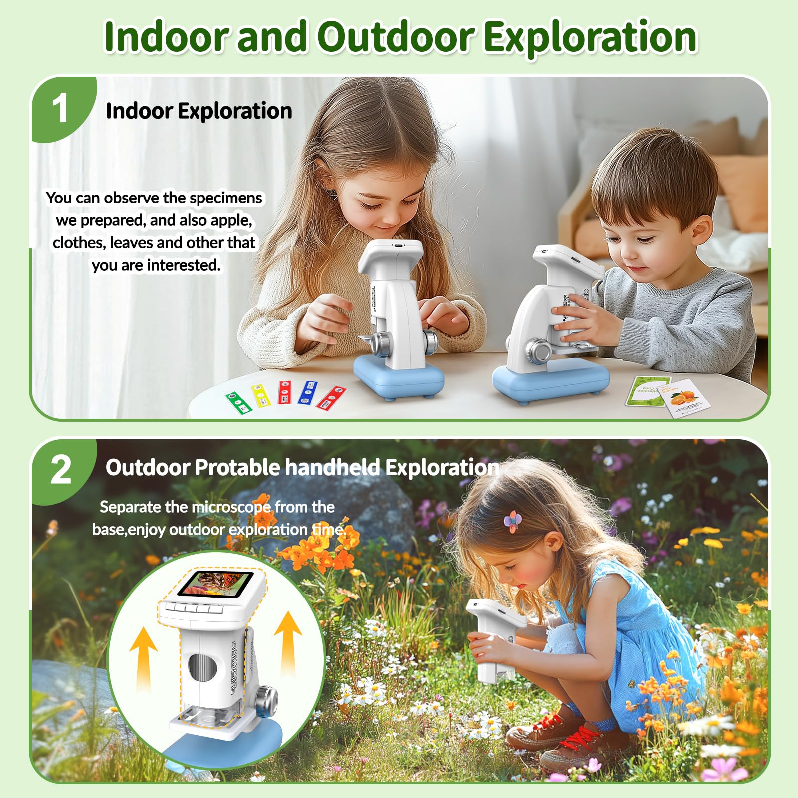 Tozuoup kids microscope USB PC connection expands viewing possibilities.