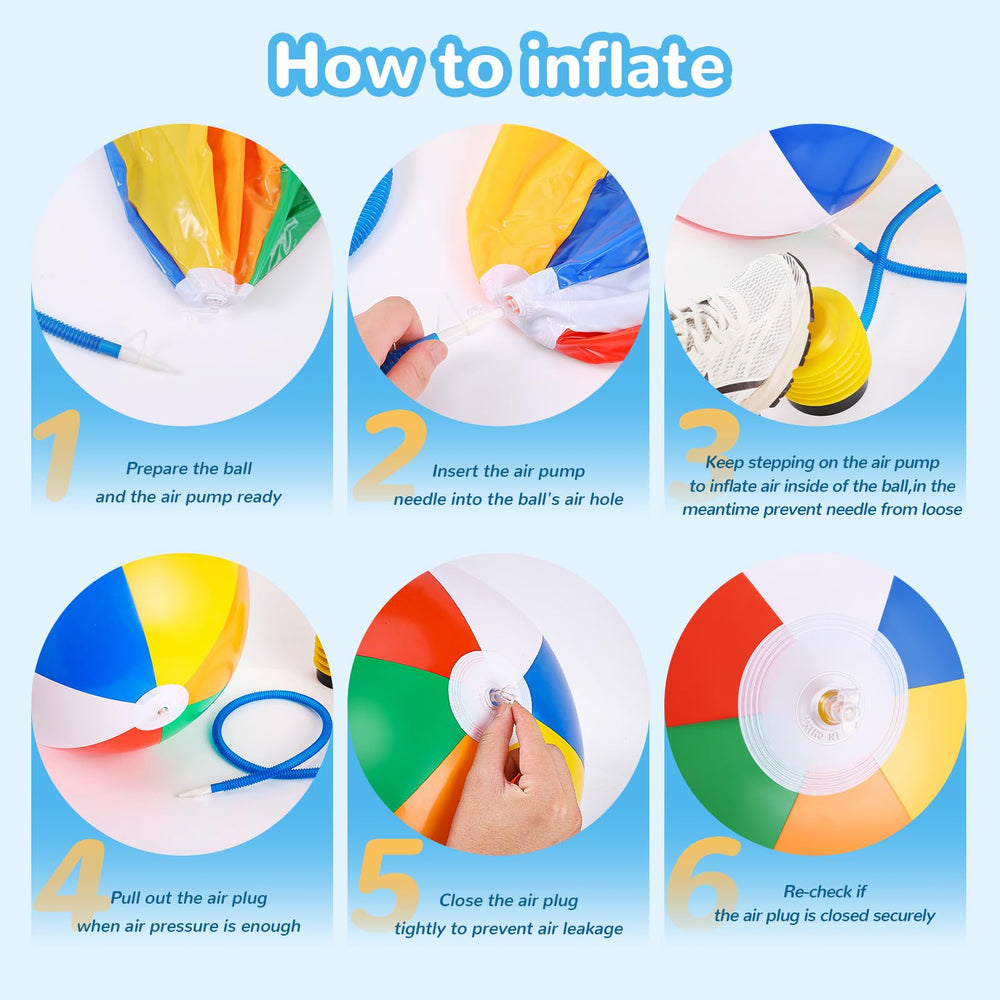 TPCHOIE anti-leak heat-welded beach ball designed for durable play.