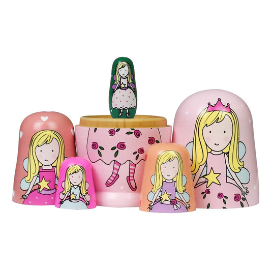 Tphon nesting doll fox pattern; playful decor to spark curious storytelling.