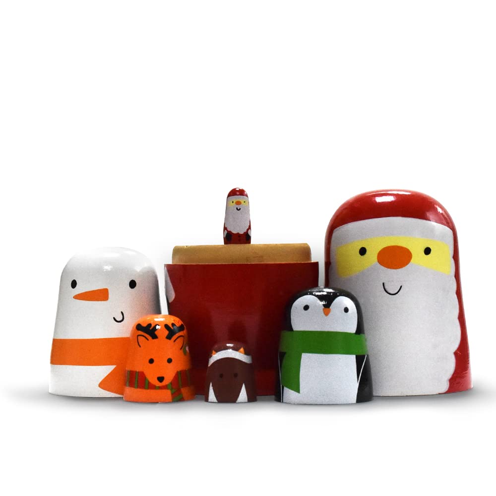 Tphon nesting dolls stack set, five-piece design nests neatly.