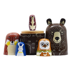 Tphon Russian nesting dolls owl – bright hand-painted figure for fine motor fun.