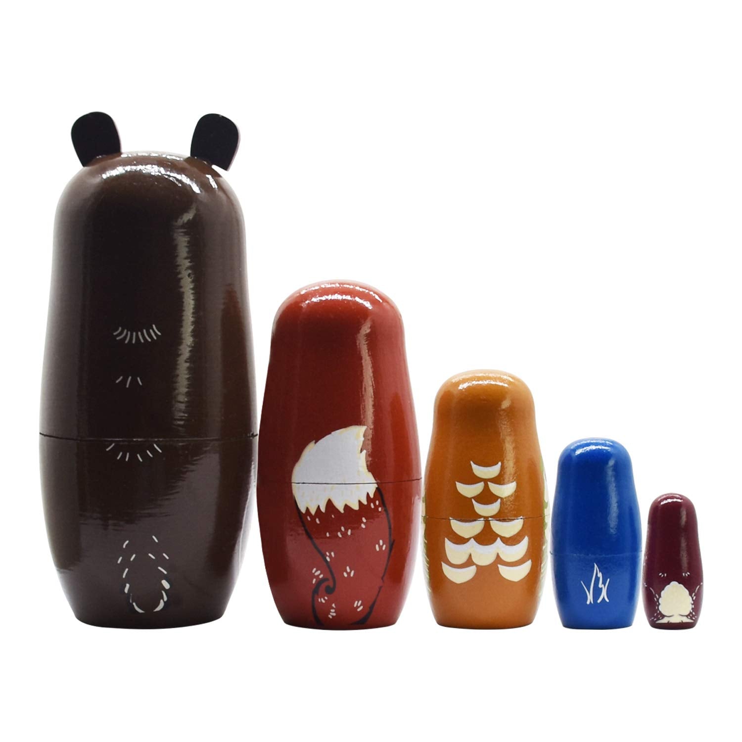Tphon Russian nesting dolls raccoon – charming decor with playful learning.