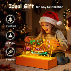 TPwsd LED Note Board includes two stands, cloths, chain, and markers for easy setup.