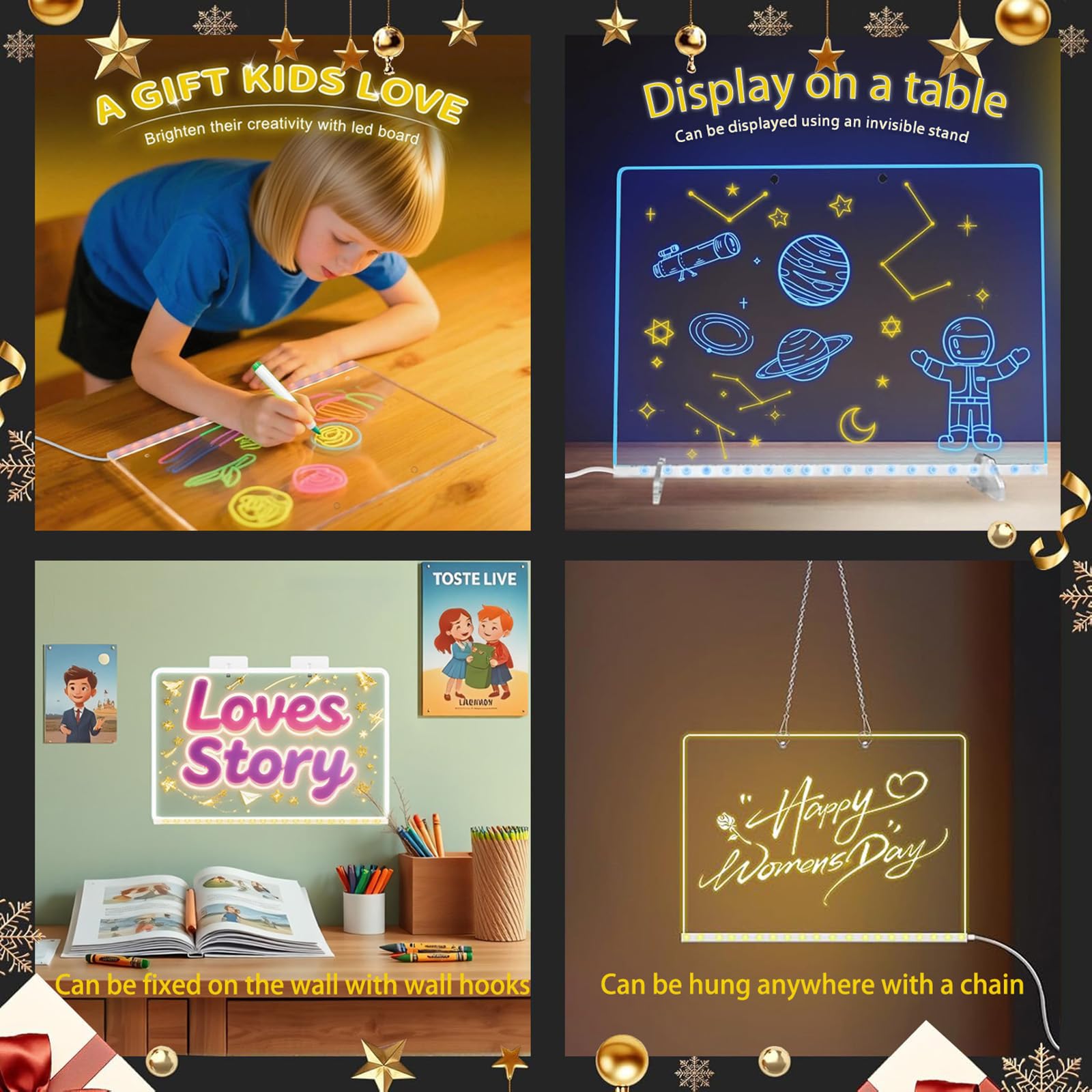 TPwsd LED Note Board arrives in gift-ready packaging for presentable gifting.