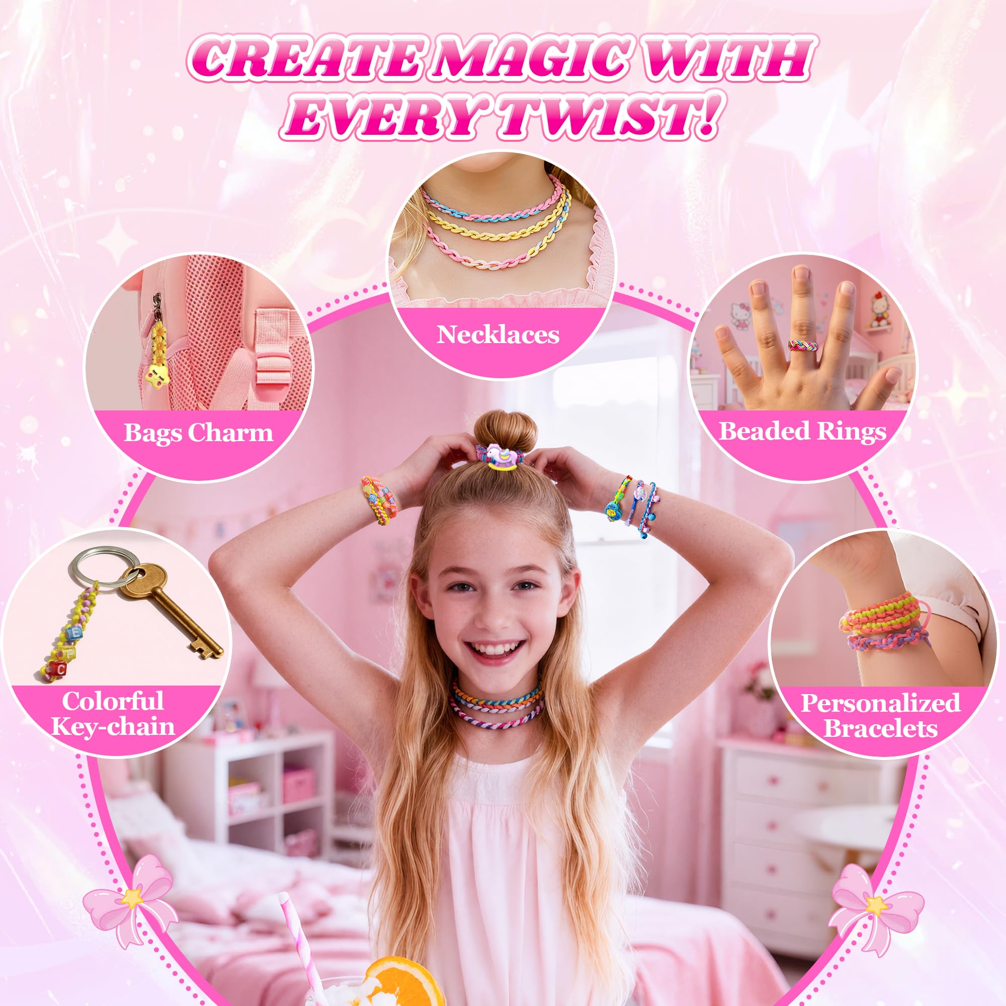 Tqeieu 182-piece all-inclusive set with beads and charms for personalized bracelets