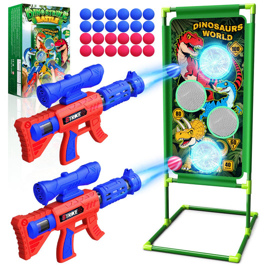 Tqeieu dinosaur shooting game set overview for active kids and family fun.