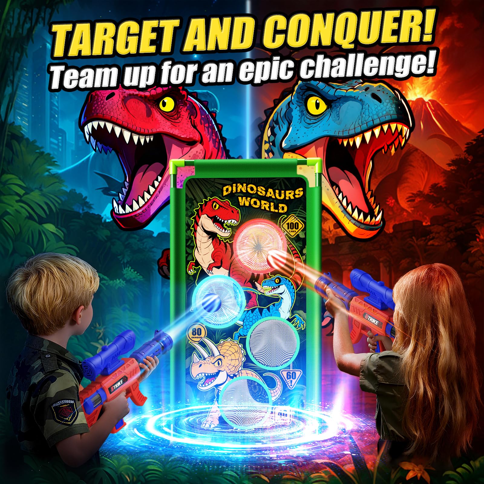 Tqeieu three dinosaur theme figures spark imaginative adventures and storytelling.