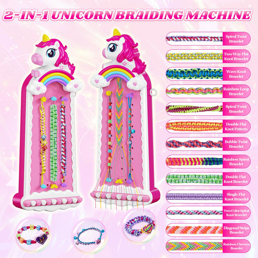 Tqeieu unicorn bracelet loom stand keeps threads organized during crafting