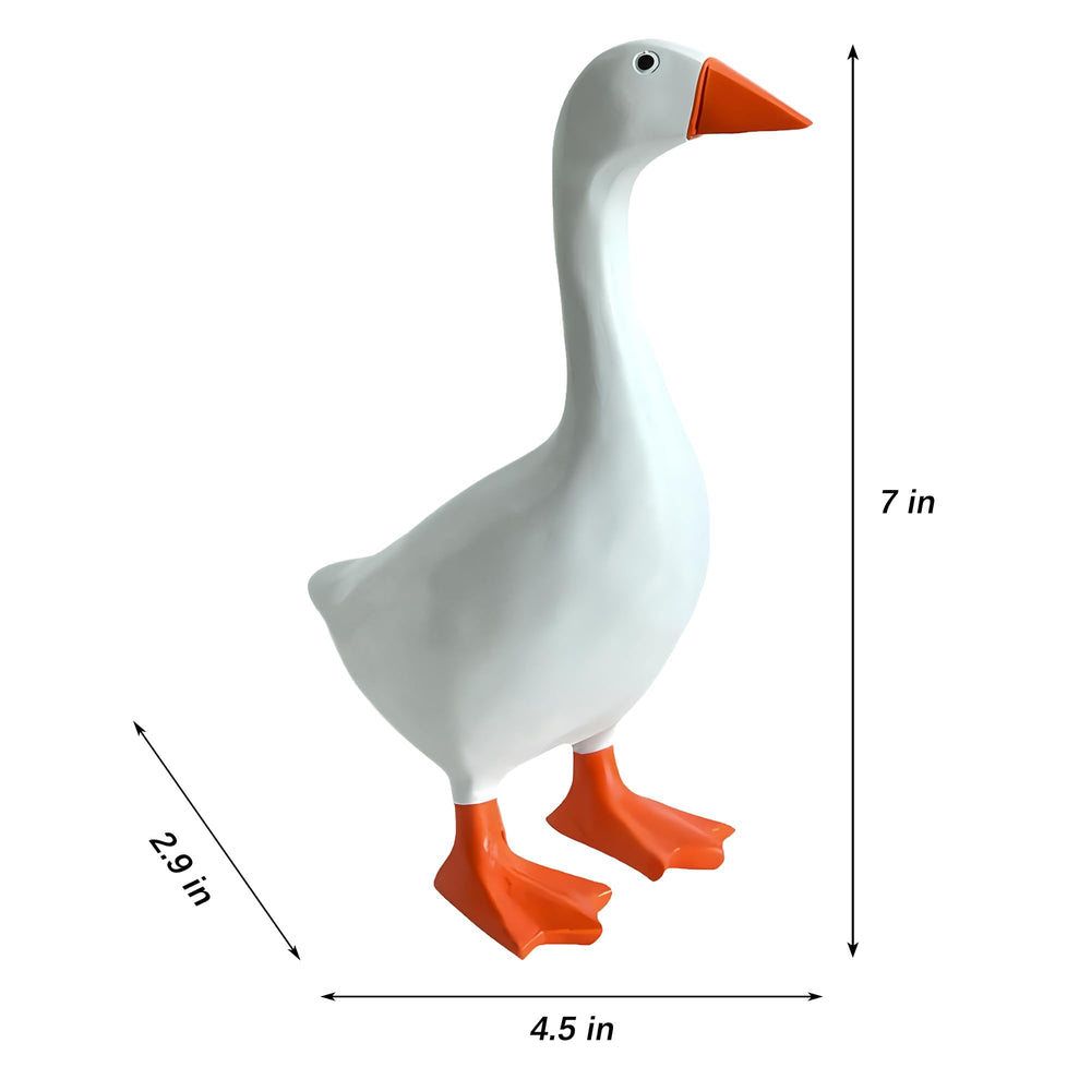 Tqgok mini desk goose figurine enhances study decor with personality