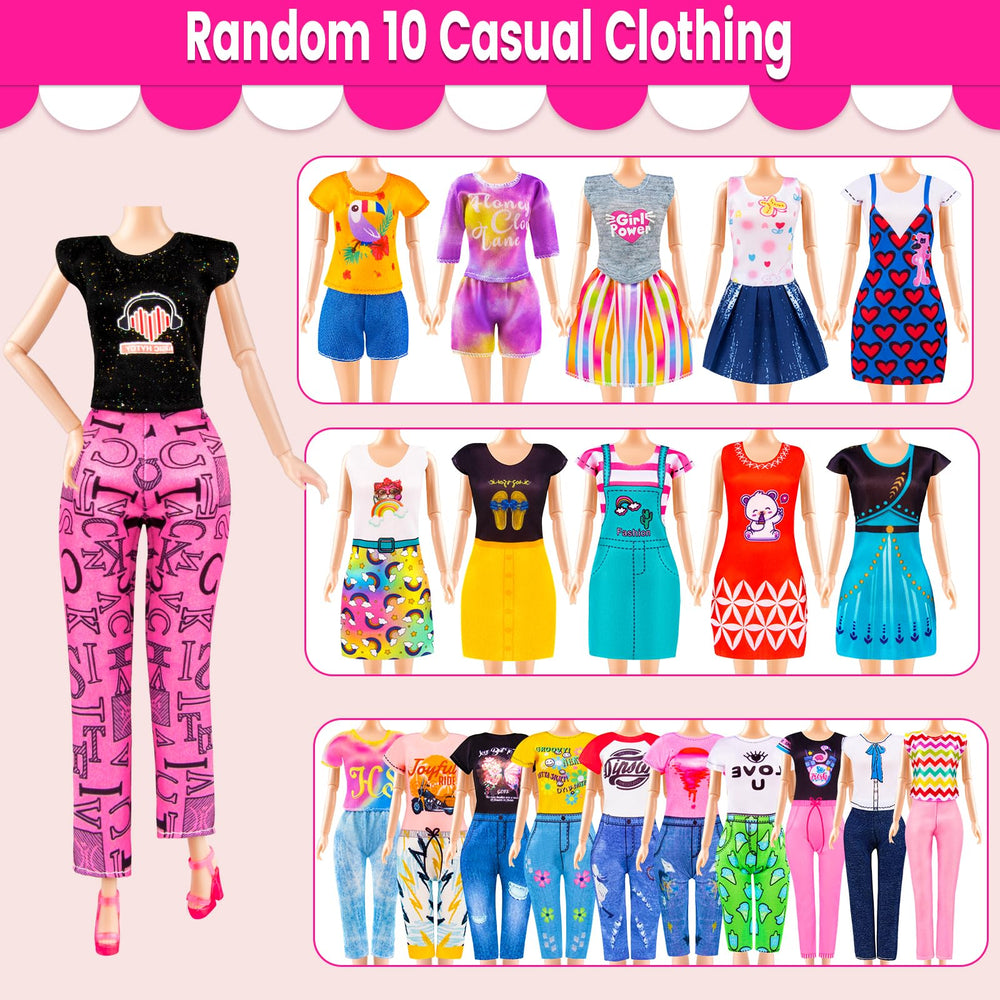 TQRAZ elastic Velcro doll clothes for quick dressing and removal.