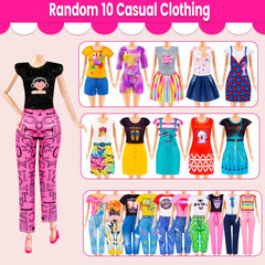 TQRAZ elastic Velcro doll clothes for quick dressing and removal.