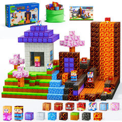 TQRAZ magnetic blocks forest portal for imaginative play and storytelling.
