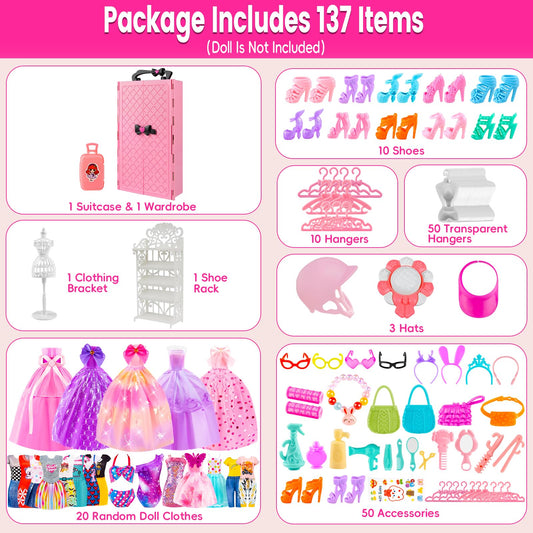 TQRAZ princess and fashion doll dresses in bright colors for creative dress-up.