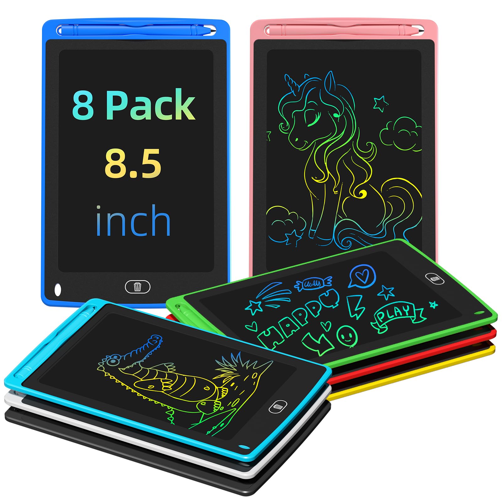TQU kids LCD writing tablet blue doodle board for on-the-go creativity