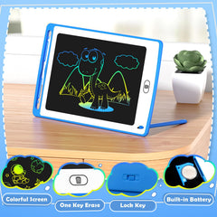 TQU LCD writing tablet erase button front enables quick reuse and mess-free play