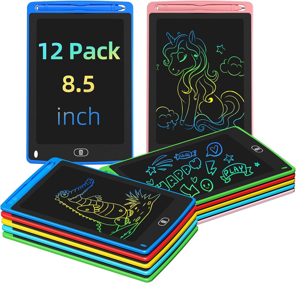 TQU 12-pack LCD writing tablets offer a colorful, mess-free party favor for kids