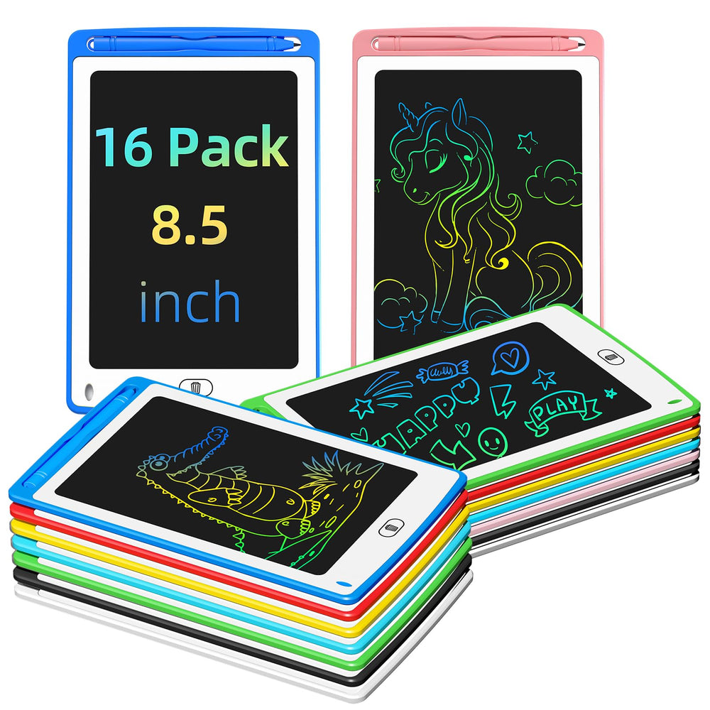 TQU LCD writing tablet in blue enables quick on-the-go doodling and learning