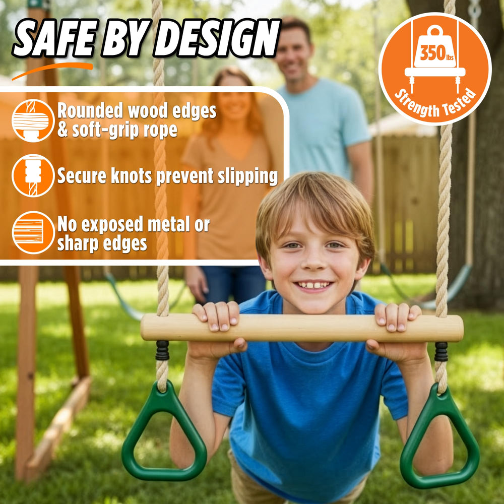Trailblaze ninja warrior obstacle course attachment expands indoor and outdoor challenge options.