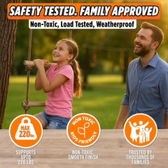 Trailblaze safety-tested hardware and non-toxic finish for family-friendly outdoor fun
