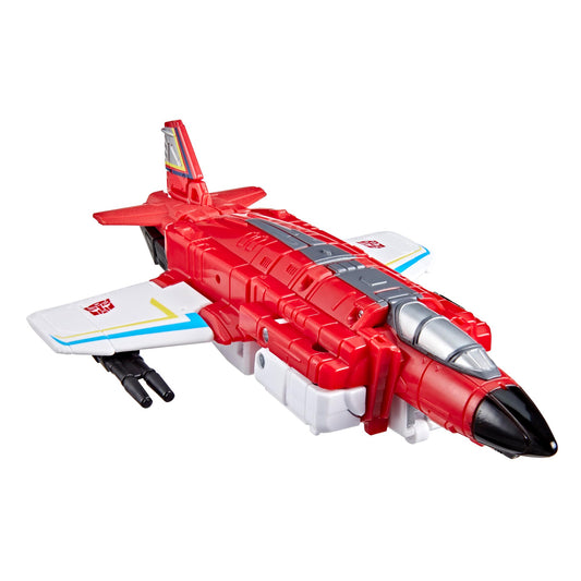Transformers Aerialbot Fireflight in jet mode showing sleek lines and speed.