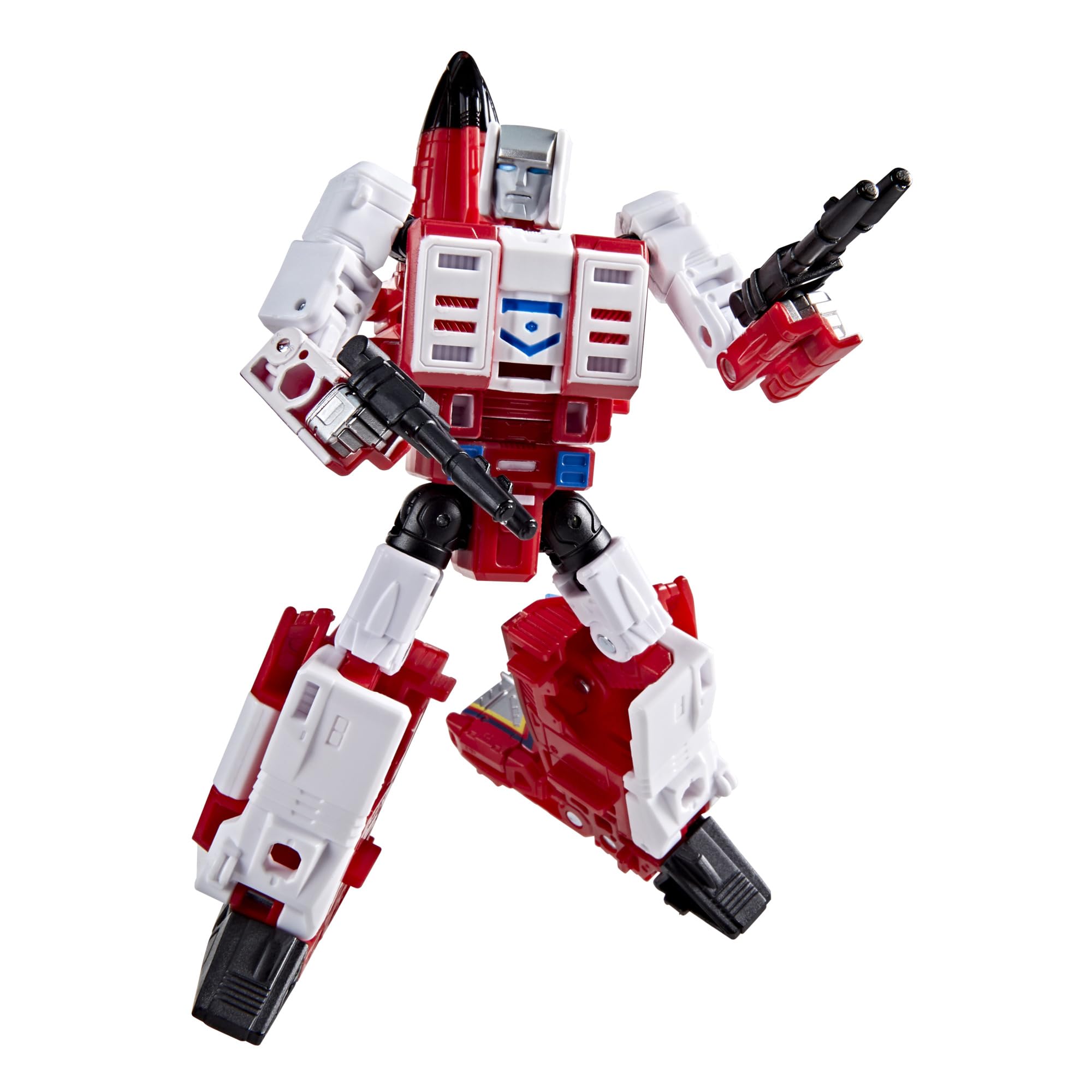 Transformers Aerialbot Fireflight in robot mode with detailed deco for display.