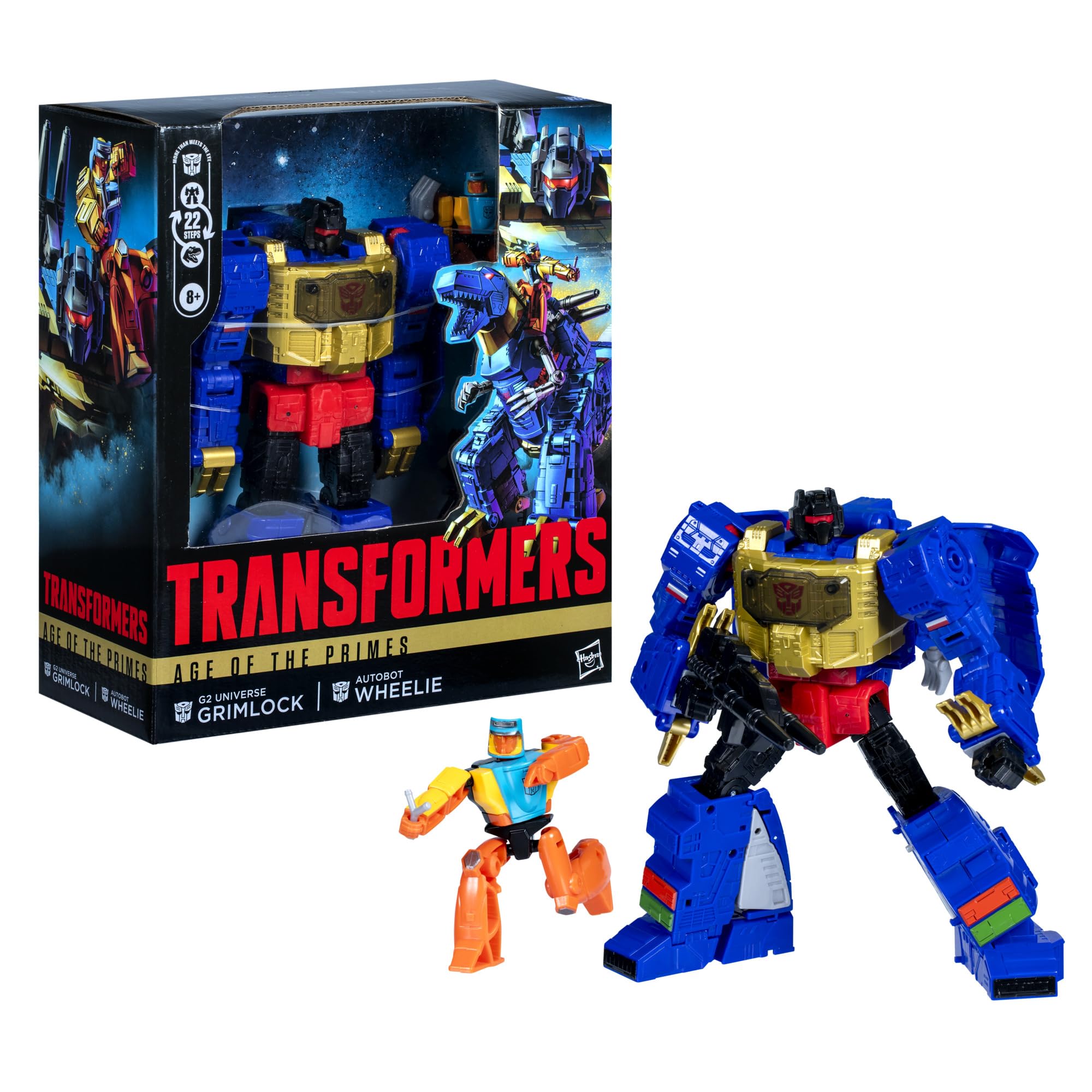 Grimlock with cannon blaster accessory in both modes for battle play