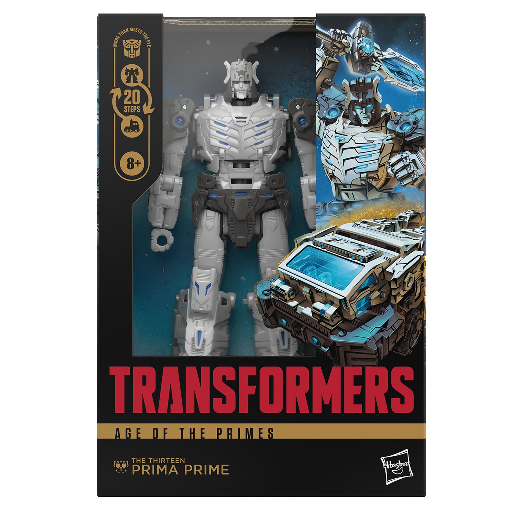 Prima Prime figure with articulated arms enabling dynamic battle stances.
