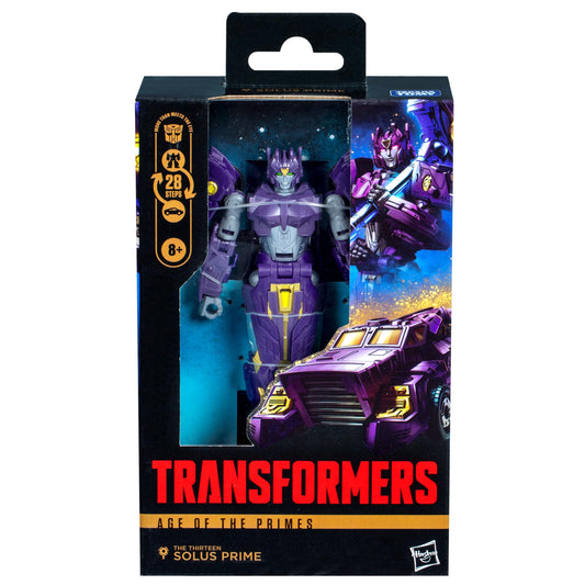 Solus Prime action figure from Transformers for dynamic display and play.
