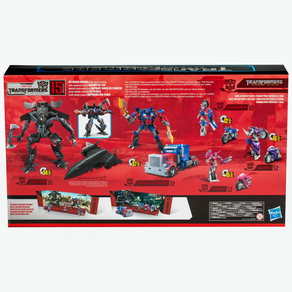 Transformers Arcee figure in deluxe scale for versatile display options.
