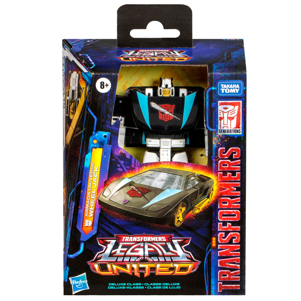 Transformers Armada Wheeljack in sports car mode demonstrates 16-step conversion for imaginative play.
